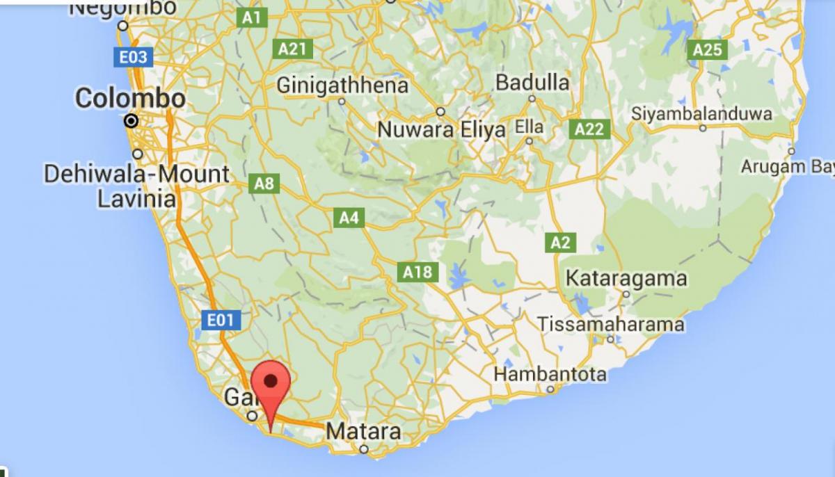  નકશો દક્ષિણ પશ્ચિમ શ્રિલંકા