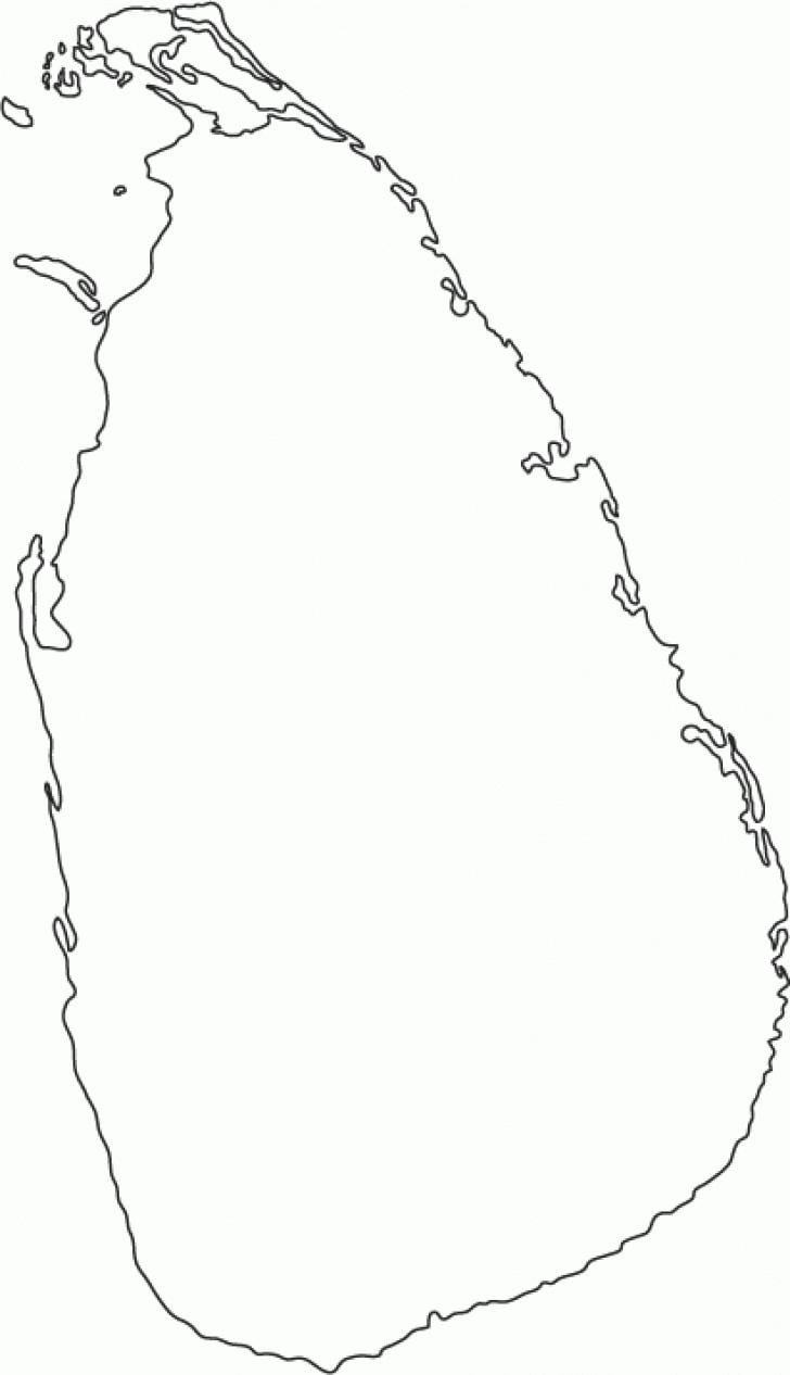 ખાલી રાજકીય નકશો શ્રિલંકા