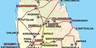 એલ્લા નકશો શ્રિલંકા